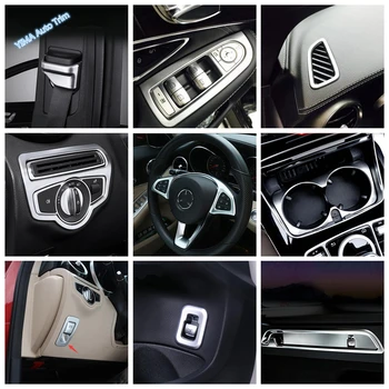 

Lapetus Matte Interior Refit Kit For Mercedes-Benz GLC X253 2016 - 2020 Head Lamps Button / Water Cup Holder Panel Cover Trim