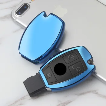 

Soft TPU Car Key Case Auto Smart key Protector Shell For Mercedes Benz W203 W210 W211 W124 W202 W204 W205 AMG Auto Accessories