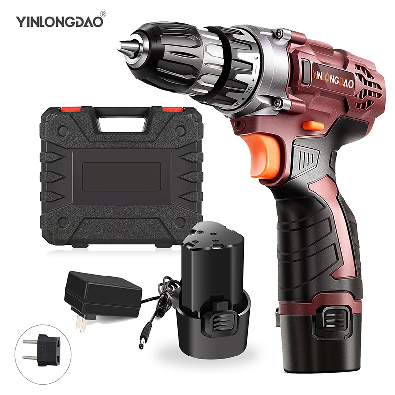 

12V 18V 21V Cordless Drill Electric Screwdriver Mini Wireless Power Driver DC Lithium-Ion Battery