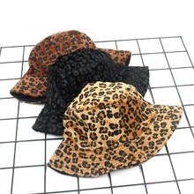 Европейские леопардовые шляпы с принтом, женские модные повседневные двухсторонние шапки для рыбака на открытом воздухе, складные плоские шапки, солнцезащитный козырек