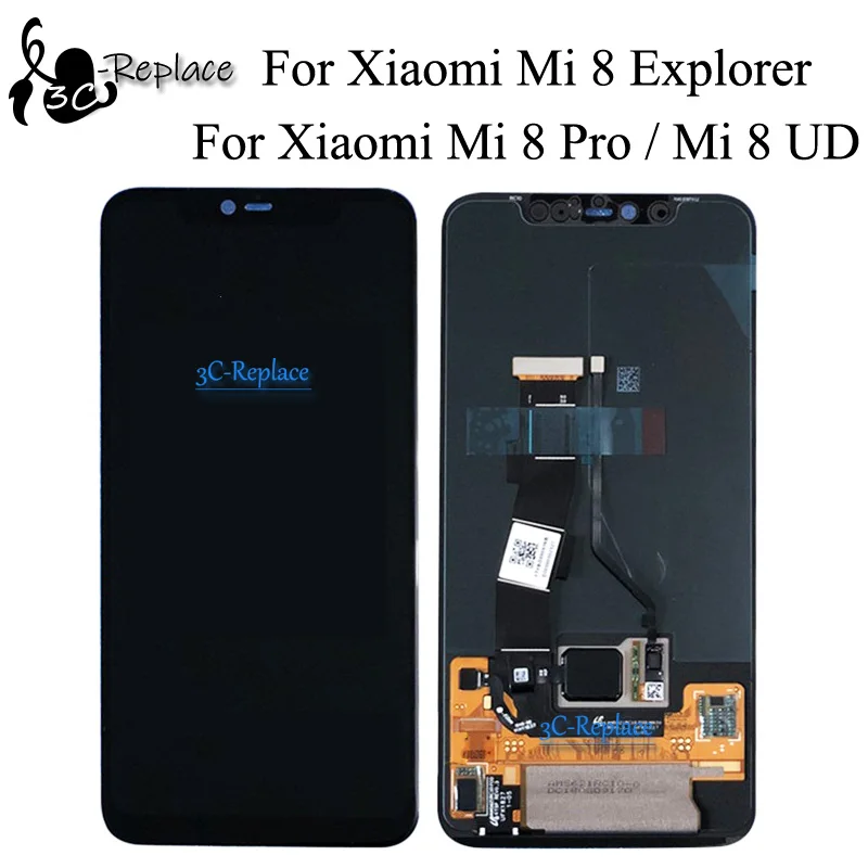 Оригинальный AMOLED 6 21 дюймов для Xiaomi Mi 8 Pro / Explorer UD M1807E8S ЖК-дисплей сенсорный экран