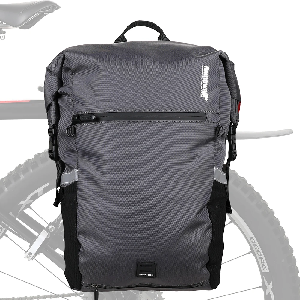 Rhinowalk 自転車 パニアバッグ+リュック 2in1多機能 24L 防水 Amazon | 2in1多機能 自転車 パニアバッグ 防水 通勤 リュック