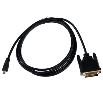 

1.8M 6FT Micro HDMI Male to DVI 24+1 Male Cable Cord For HDTV Full HD TV