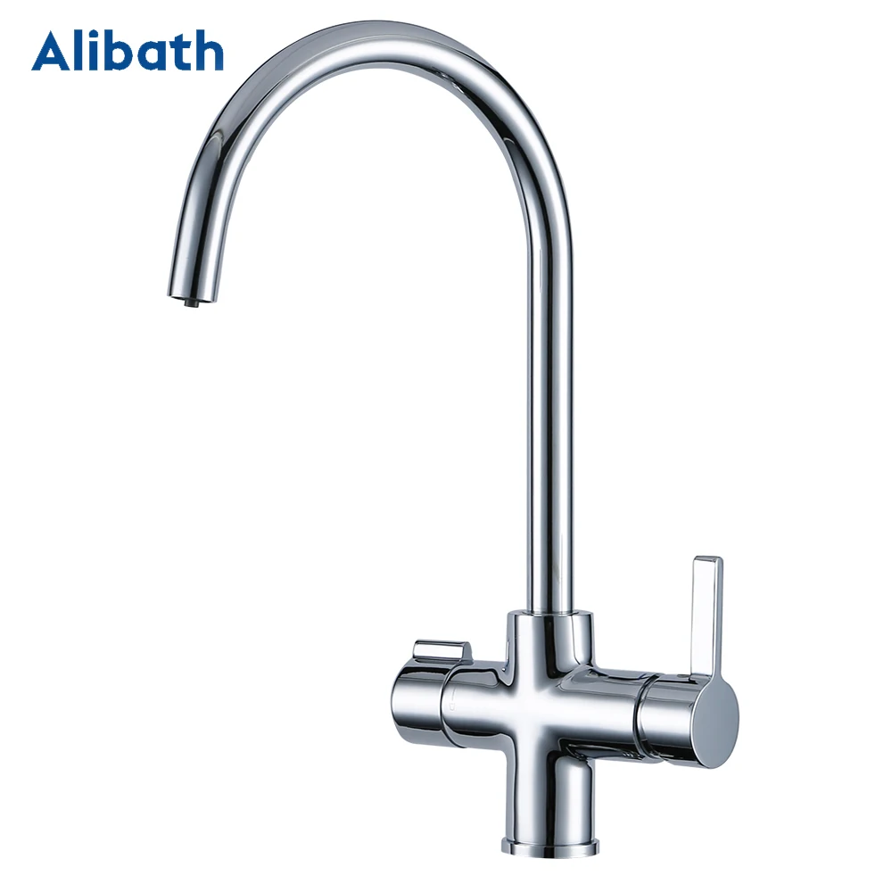 

Kitchen Faucets Deck Mounted Mixer Tap 360 Degree Rotation with Water Purification Mixer Tap Crane For Kitchen.