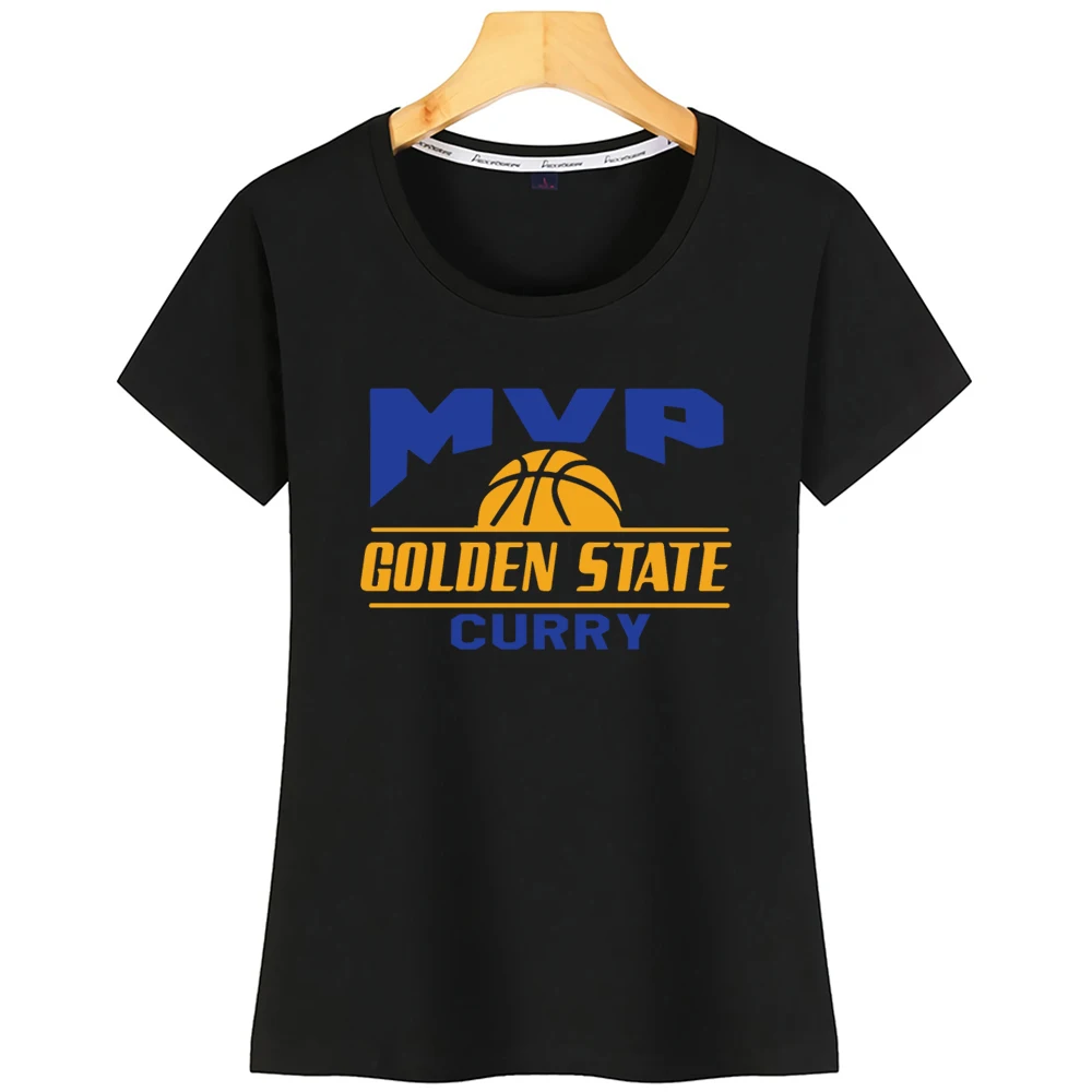 Топы футболка для женщин Golden State Warriors Stephen Curry Mvp Джерси Sof забавная белая с принтом