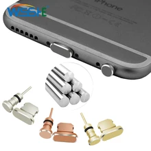 Металлический порт зарядки Micro USB+ порт для наушников Пылезащитная заглушка для iPhone 8 7 6 6S Plus X для Android заглушка для защиты мобильного телефона от пыли для iPhone