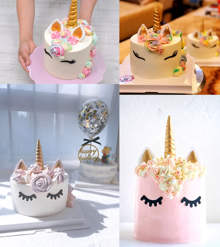 

7PCS/Set New unicorn silicone mold cake chocolate mold unicorn eyes and ears mousse cake molds