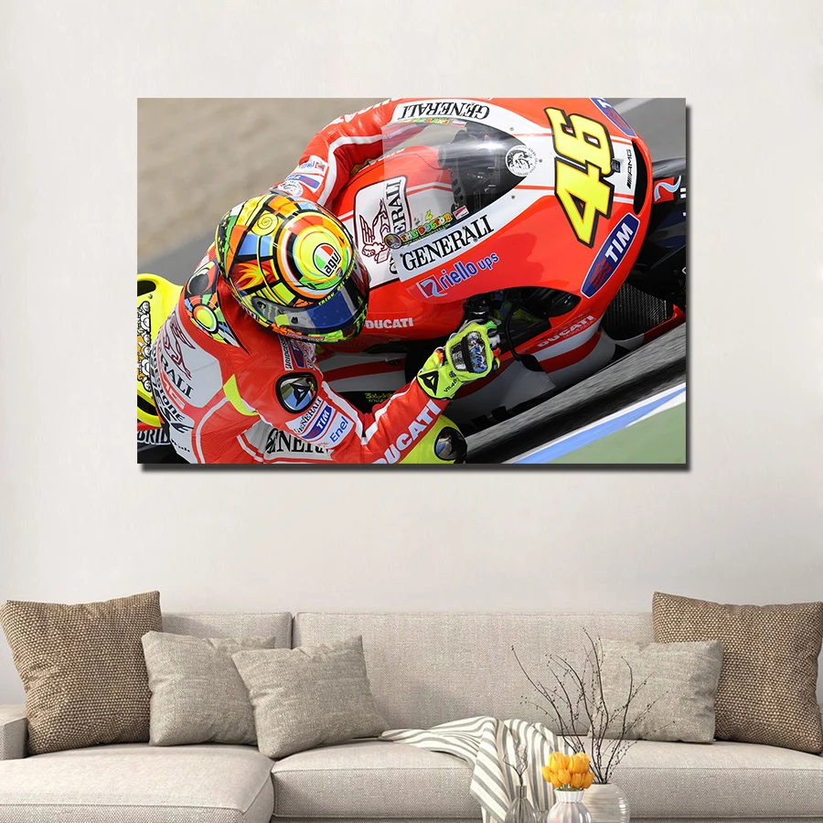 Постер на стену Ducati Racing для гостиной картины холсте домашнего декора|Рисование и