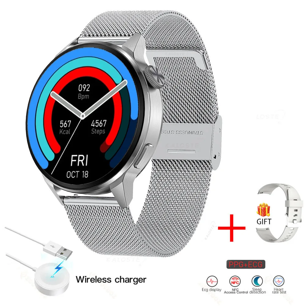 2022 NFC Smart Watch Men Bluetooth Call Sport GPS Track Watch Wireless Charging Custom Dial Heart Rate ECG Smartwatch For Xiaomi 