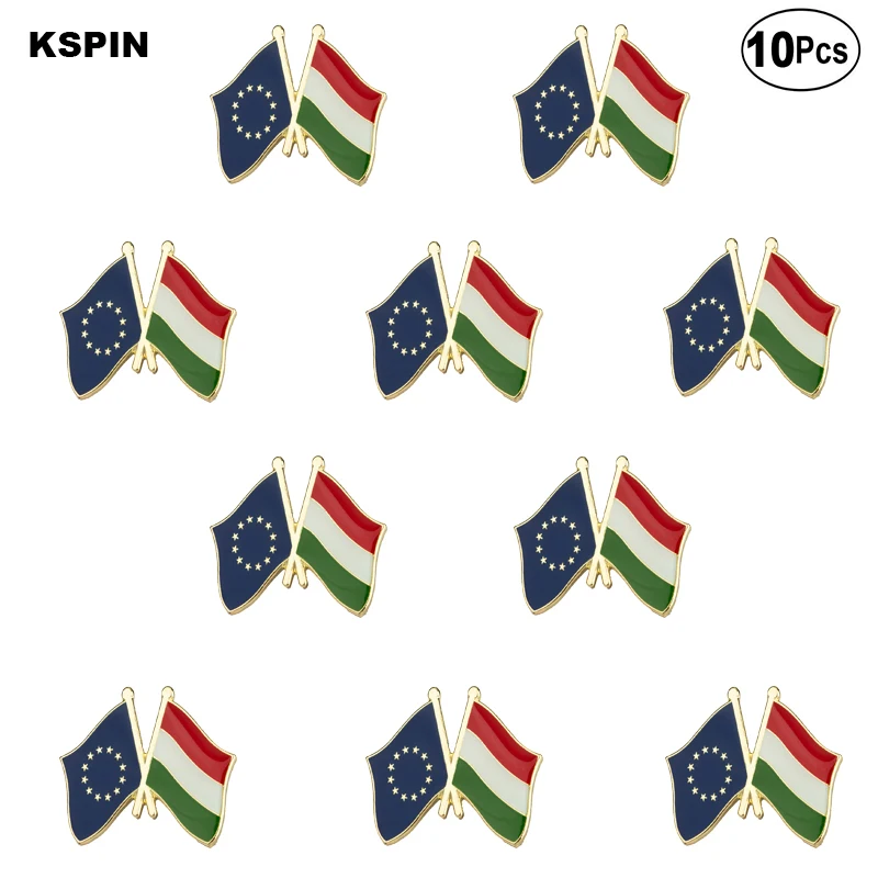 ЕС и Португалия отворот Pin Флаг значок брошь Значки 10 шт. в партии|Значки| |