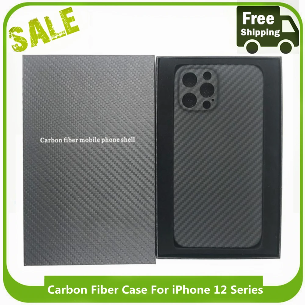 Biipaer 100% Real Pure Carbon Fiber Phone Case For iphone 12 pro Ultra-thin Anti-Fall Hard Cover For iphone 12 pro Max 12