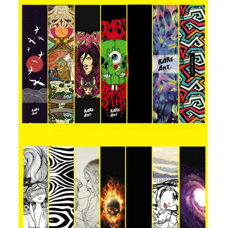120*25cm Long Skateboard Sandpaper Scooter Sticker Wear Resistant Sand Sticker Skateboard Decoration Sticker Riding Accessories