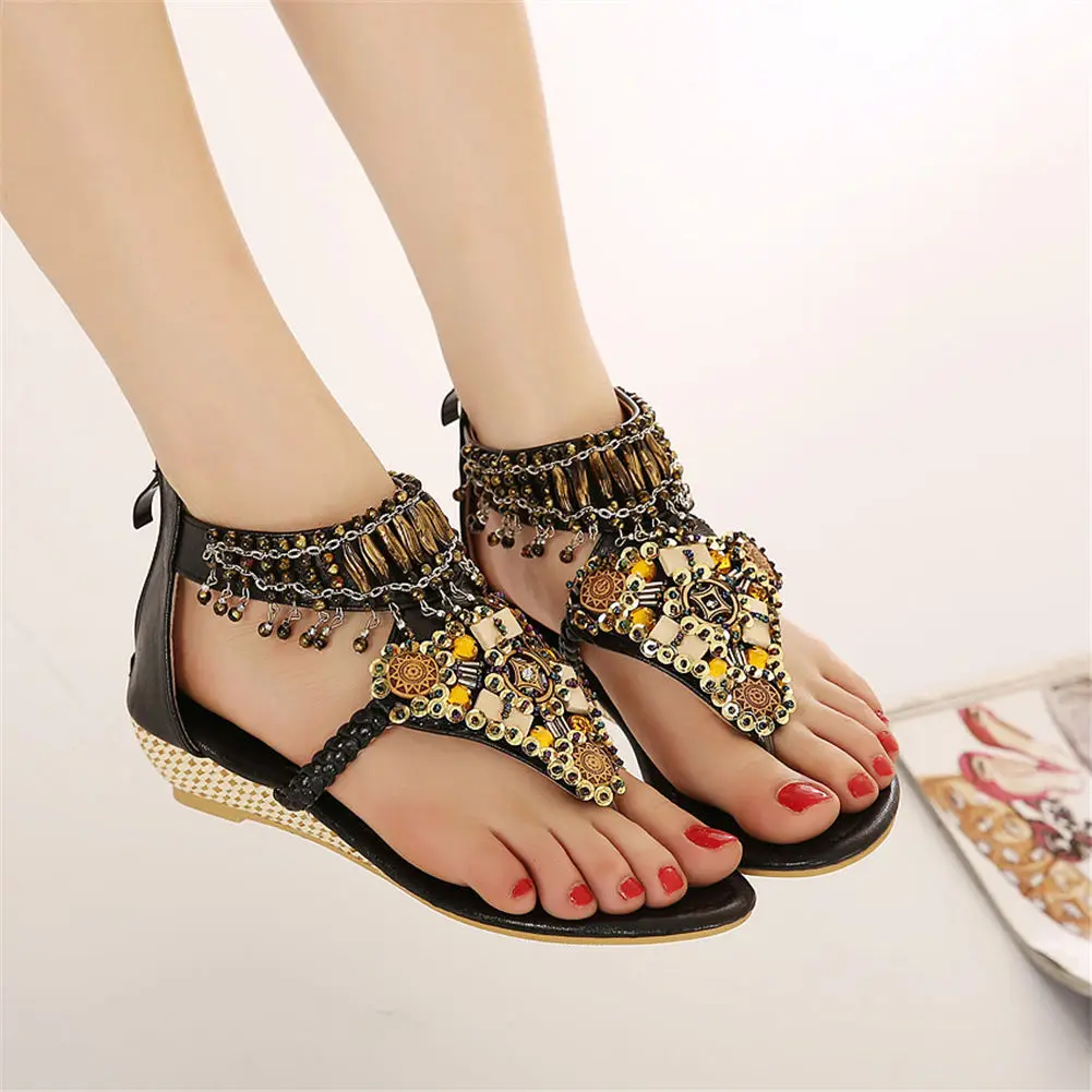 

Doratasia 2020 Dropship Top Quality Chains Bohemia Style Flip Flops Summer Women Shoes Woman Sandals