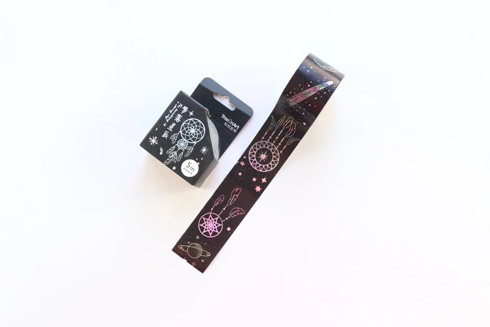 Domikee милый творческий японский Лазерная пуля Дневник украшения DIY васи ленты Ловец снов шаблон маскировки ленты 3 см* 5 м