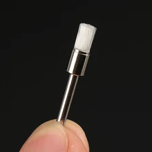 Y& W& F 100 шт./пакет стоматологическое лабораторное нейлоновая защелка Маленькая плоская шлифовальная профилактика щетки стоматологическое оборудование 0,4 см головка с коробкой BFWY