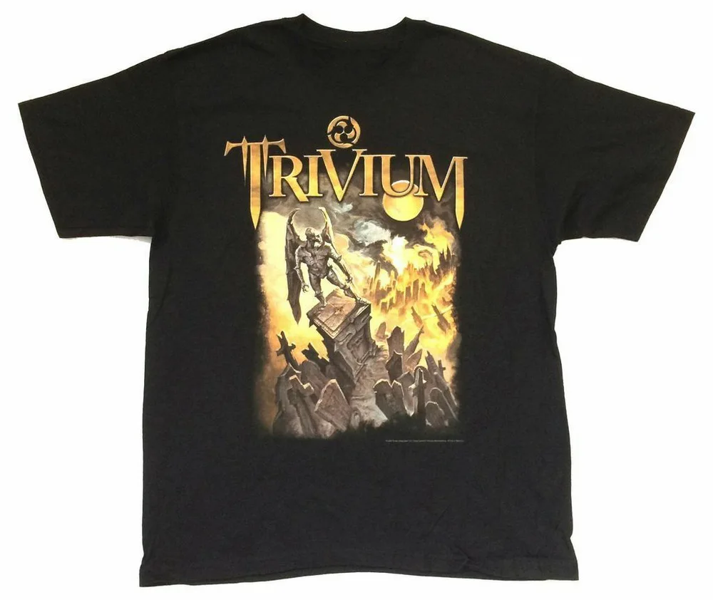 Черная футболка Trivium Seagrave The Crusade Tour 2007 World Us Uk Europe новые крутые топы | Мужская