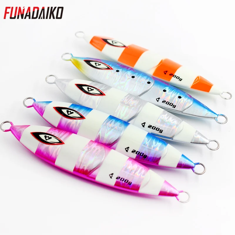 FUNADAIKO 5pcs/lot fish jig isca Artificial Metal Jig jigging Lure Fishing slow 80g 100g 120g 150g | Спорт и развлечения