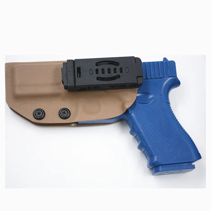 Glock 19 Holster OWB Kydex For Glock 19 19x / Glock 23 25 32 45 / Glock 17  22 31 / Glock 26 27 33 30s (Gen 3 4 5) CZ P10 Pistol Case Waistband Outside  Carry 1.5-2 Belt Clip (Black, Right / Left Hand Draw) – PoLe.Craft Holster