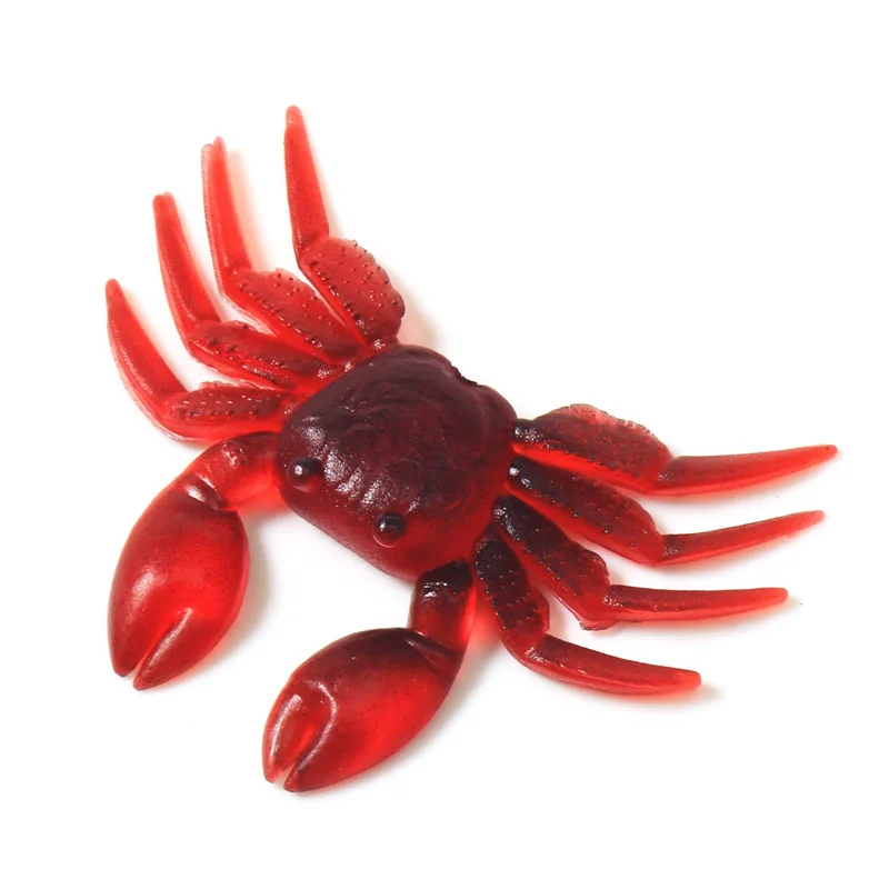 5Pcs Artificial Small Crab Fishing Lure 7.8g 8cm 3D Eyes Simulation Soft  Crabs Spoon Jig Silicone Jigging Baits Tackle