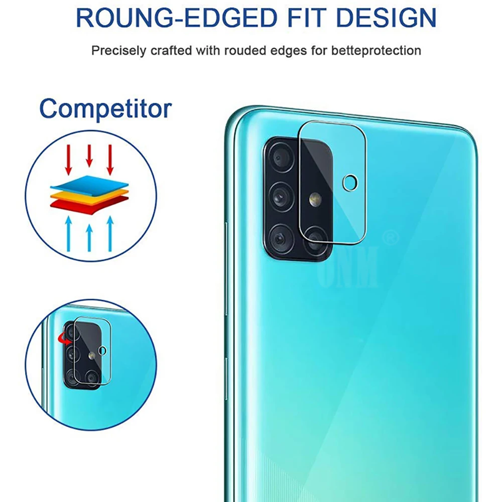 Закаленное стекло для объектива камеры 2 шт. Samsung Galaxy A51 A71 Защитное экрана