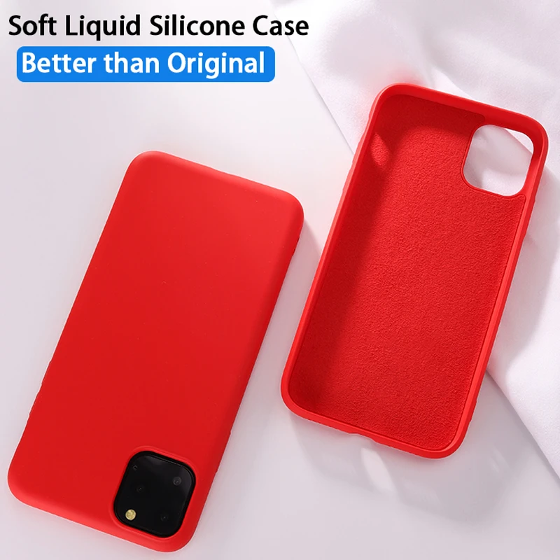

Original Liquid Soft Silicone Phone Case For iphone X XS MAX XR 2019 Without LOGO Case For iphone 11 Pro 11Pro MAX 5.8 6.1 6.5 inch Full Back Cover For iphone 8 7 6 6S Plus XS MAX XR 11 360° Protective Case Coque Funda