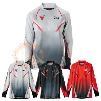 

2020 New Style Daiwa DAWA Fishing Clothes Sport Outdoor Long Sleeve Fishing Shirt Profesional Quick Dry Sun Anti-UV Fishing Dawa