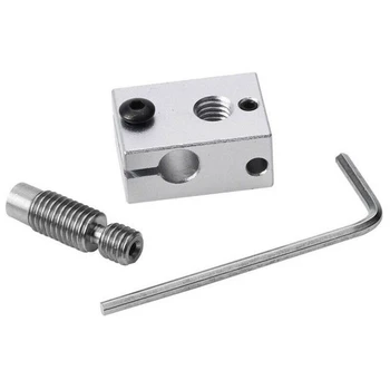 

8* V6 PT100 Aluminum Heating Block Nozzles Replacement For 3D Printer Reprap V6