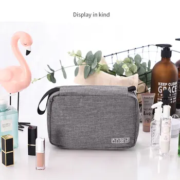 

Ladies Waterproof Large Capacity Toiletry Bag Solid Color Portable Cosmetic Bag Light Weight Bags