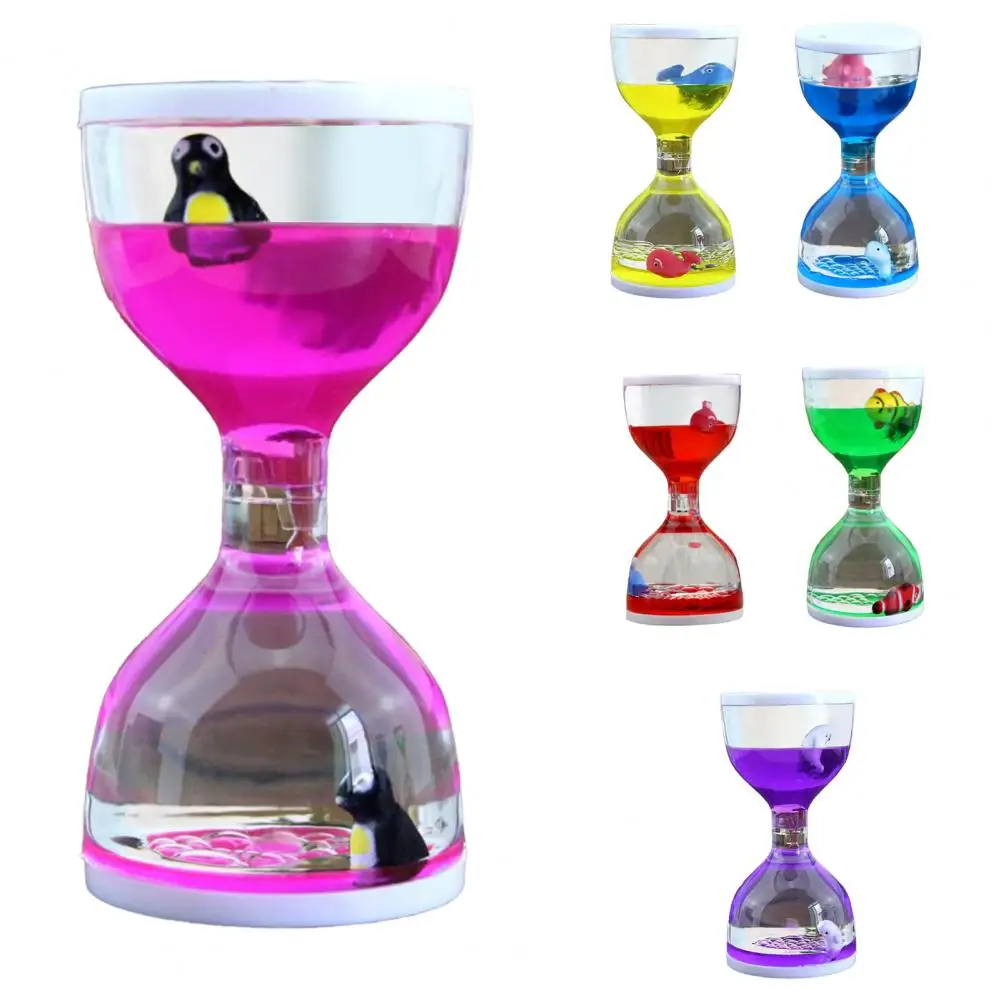  Reloj de arena de doble protección para niños, reloj de arena  flotante, exquisitos animales de dibujos animados, gestión del tiempo,  temporizador de arena para escritorio, regalo creativo : Hogar y Cocina