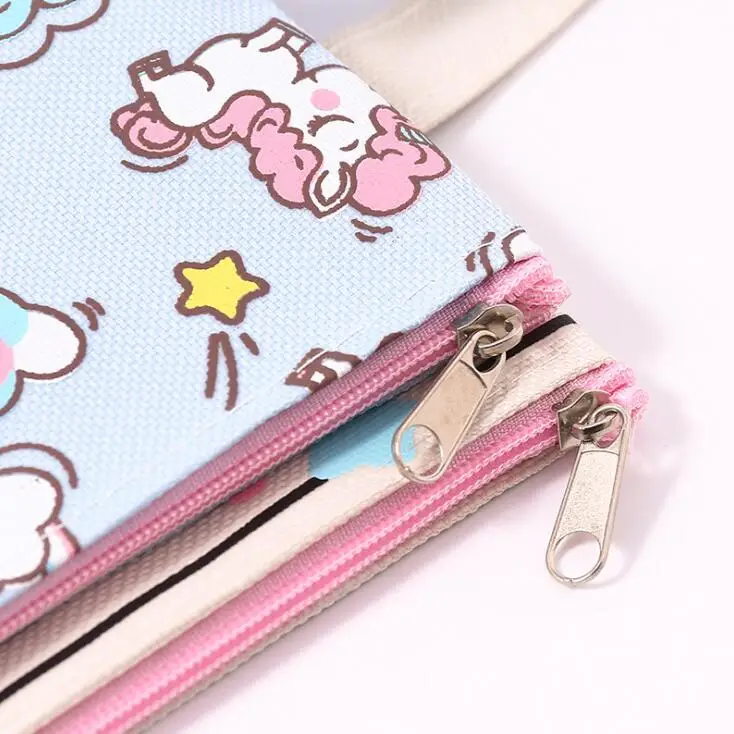 File Bag A4 Canvas Document Paper Organizer Storage Handbag School Office Stationery