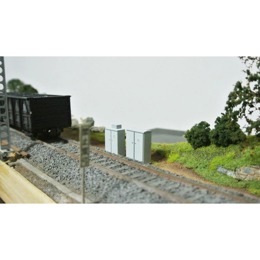 1: 87 масштаб песка Настольный поезд модель двухдверный распределительная коробка железнодорожная Смола распределительная коробка-серый/светильник серый