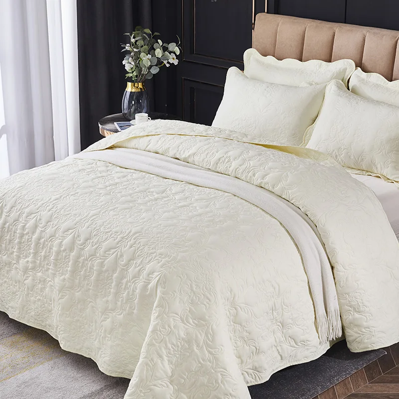white bedspread