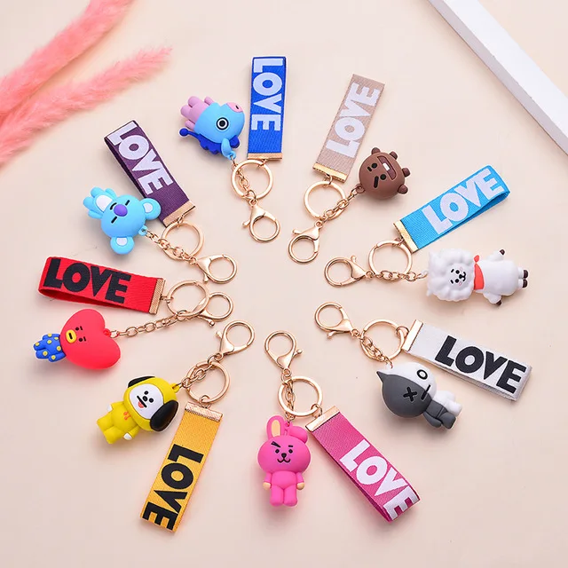 

fashion bts-bangtan boys etc Personalized Cute Cartoon Doll Key ring accessories Band Member jungkook keychain pendant jewelry