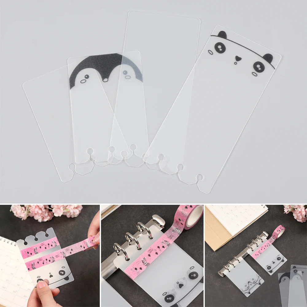 

7/10pcs A5/A6 Portable PVC Boards Loose-leaf Tape Sheet Subpackage Plate Masking Tapes Storage Board School Supplies Stationery