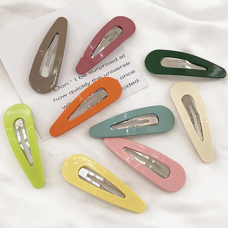 Cute Glitter Hairpins Snap Hair Clips for Girls Unique INS Style Sweet Women's BB Hair Clip Candy Color Hair Accessories Gifts