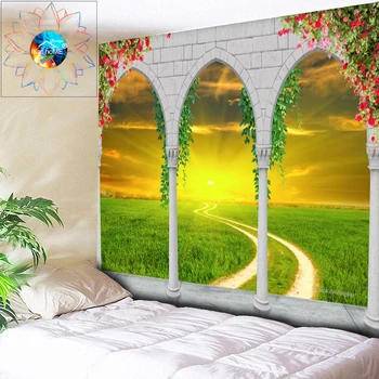 

Psychedelic Sun Tapestry Grassland Wall Hanging Hippie Wall Tapestry Boho Decoration Home Decor gobelin tenture murale tissus