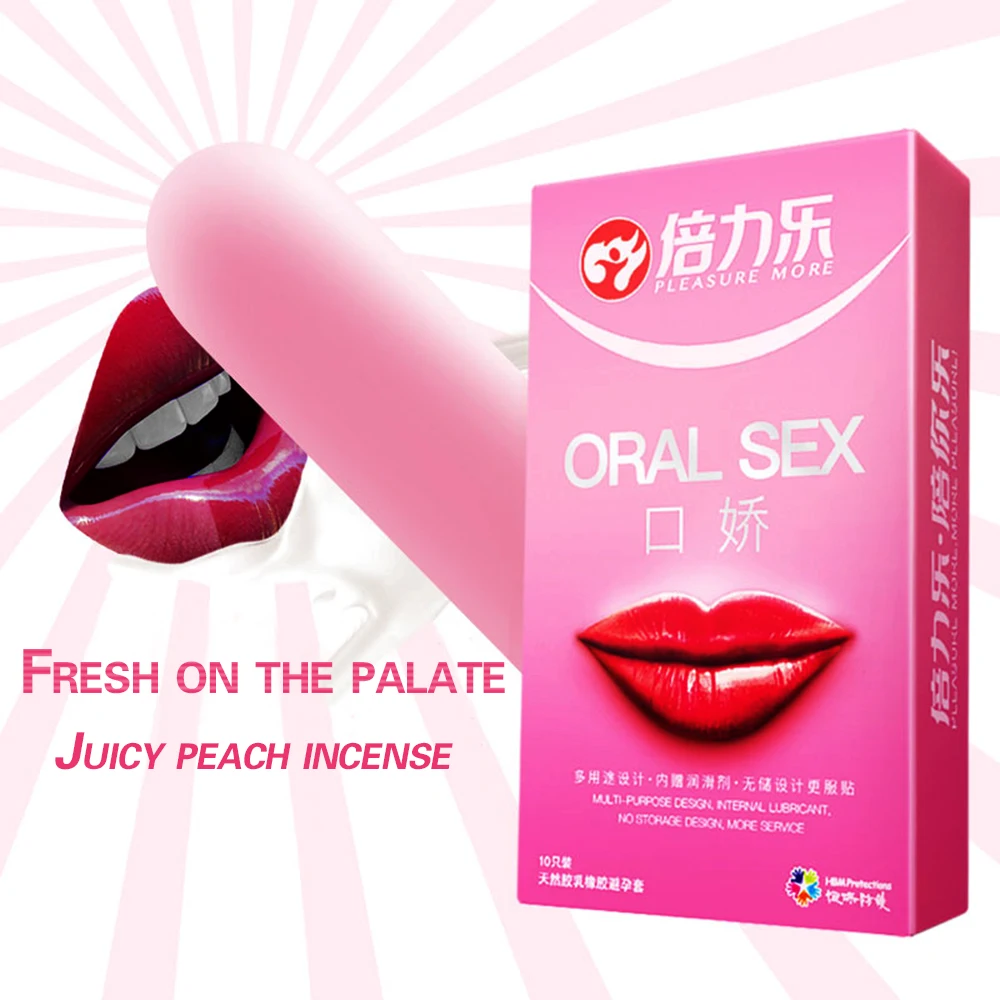 

10Pc/box Women Mouth Oral Sex Condom Penis Sleeve Oral Sex Blowjob Natural Latex Condoms for Adults Sex Toys Smooth Cherry Taste