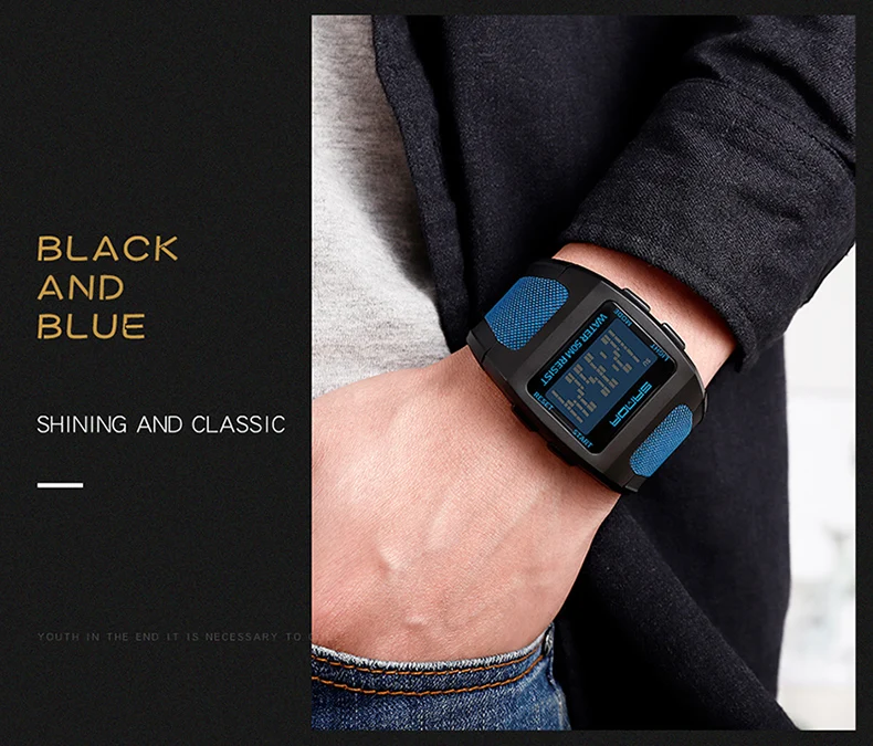 Лучшие продажи бренда SANDA 222 спортивные часы мужские цифровые часы многофункциональные водонепроницаемые солнечные часы