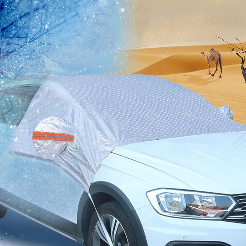 Универсальные автомобильные чехлы на лобовое стекло, защита от пыли, переднее стекло, зимний Снежный блок, защита от снега, защита от мороза, Стайлинг автомобиля