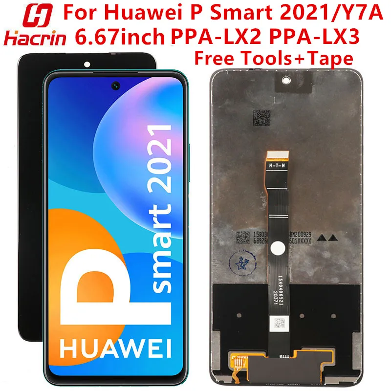 swark /Écran tactile LCD compatible avec Huawei P smart 2021 PPA-LX2 outils noir sans cadre