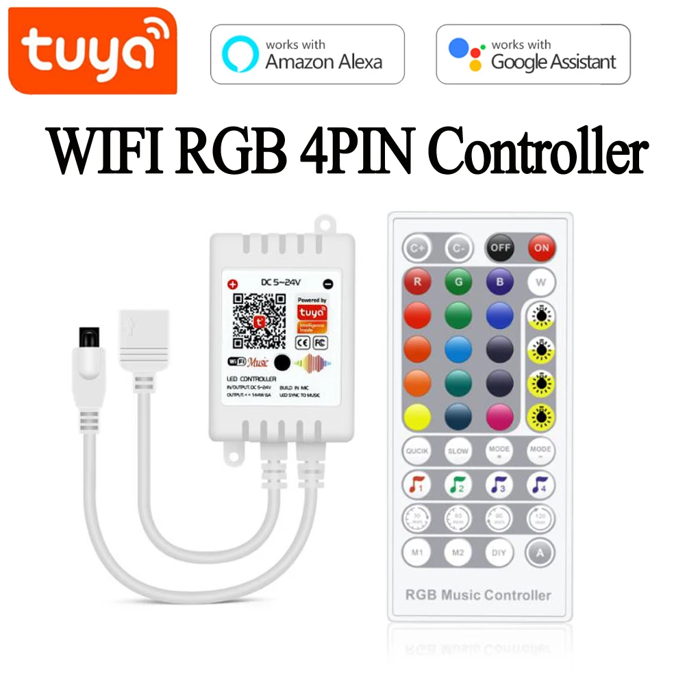 Discount Smart-Controller Google Home Tuya WIFI Alexa Wireless with Light 12V RGB Ce Remote-Led-Strip y9VKM1xZOzn