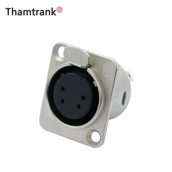 

10pcs/lot 4Pin XLR Male / Female Panel Mount XLR Plug Jack Socket Microphone MIC Cable Terminal XLR Chassis Wire Connector