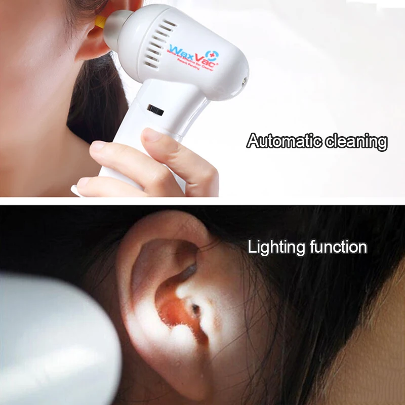 1Set 6pcs Export Original Electric Clean Headphones Out Safety Ear Cleaner Automatic Vacuum Ear Earwax 5