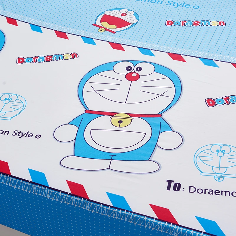 Детская простыня с принтом Doraemon с эластичным поясом из хлопка, простыня по размеру матраса