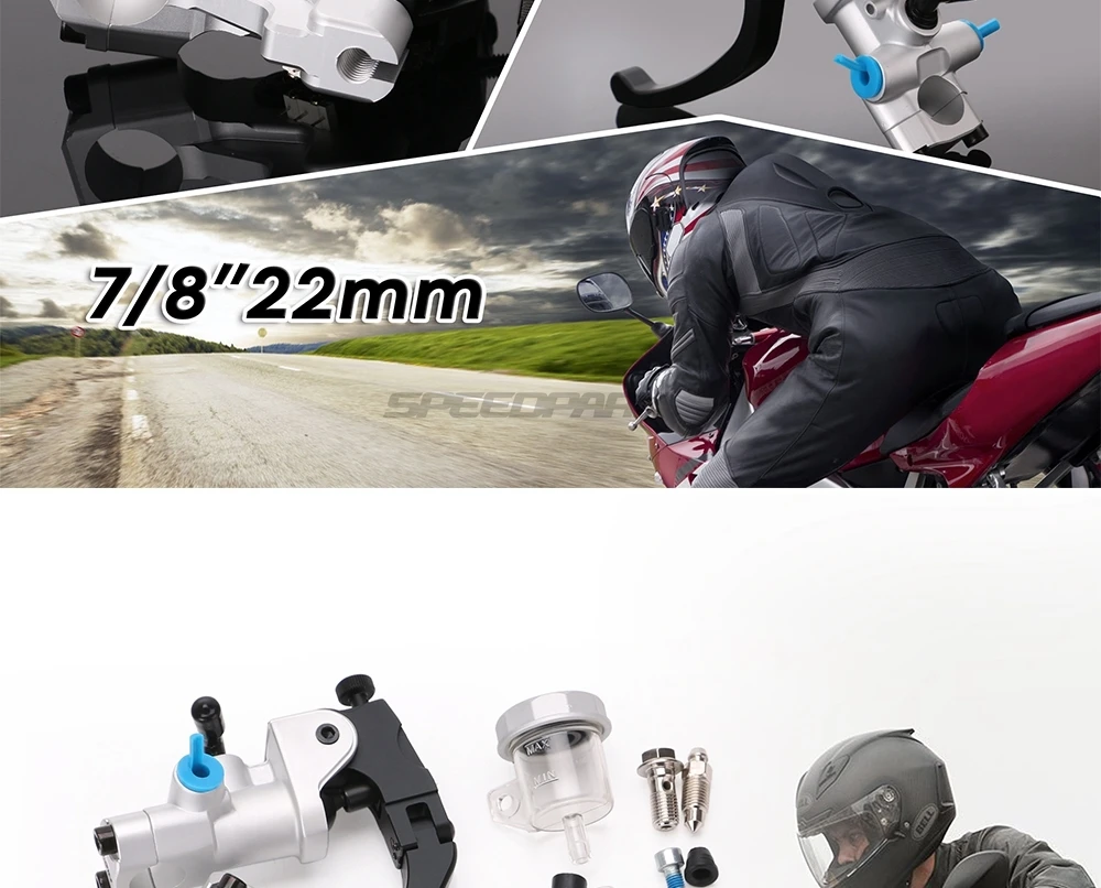 Для Honda Yamaha Kawasaki Suzuki мотоциклетный тормозной насос сцепления 7/" 22 мм мотоцикла с ЧПУ сцепления руль тормоза насос