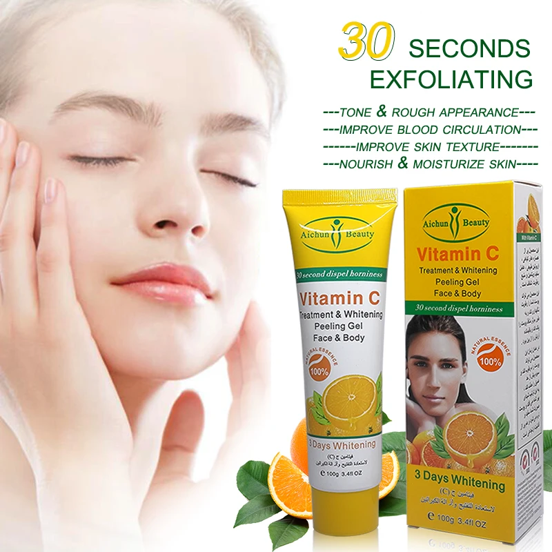 AICHUN отбеливающий отшелушивающий крем с витамином для лица и тела 100 г|cream peeling|peeling