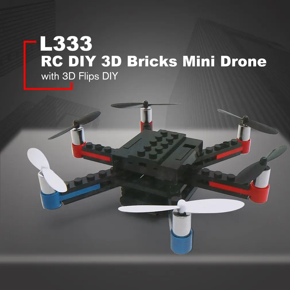 L222 мини микро RC строительный блок 3D кирпичи Квадрокоптер беспилотный летательный аппарат БПЛА с переворачивающимся безголовым режимом DIY для начинающих подарок