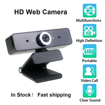 

Remote Conference Video HD 1080P USB Webcam Web Camera Cam Built-in Mic 360 Rotation For PC Laptop Desktop Widescreen Video