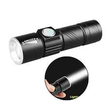 

Powerful USB Rechargeable LED Flashlight Aluminum Alloy Q5 LED Torch Zoomable Night Light For Outdoor Camping Fishing Hiking