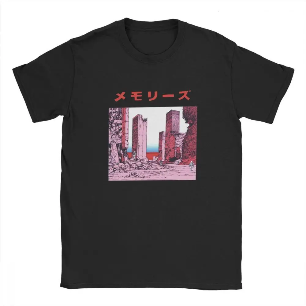 

one yona Katsuhiro Otomo Memories Casual T Shirt for Men Akira Manga Vaporwave Short Sleeve Tops Gift Tees 100% Cotton